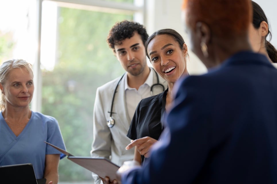 Healthcare team collaborating